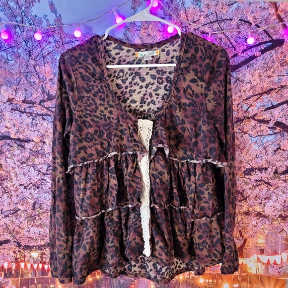 Love Change Tops - Colorful, Leopard Print Babydoll Top